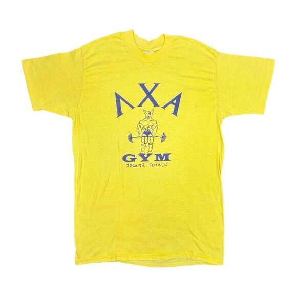 Vintage Stedman Lambda Chi Alpha Fraternity Gym Crew Neck Tee - Size Large - Picture 1 of 5
